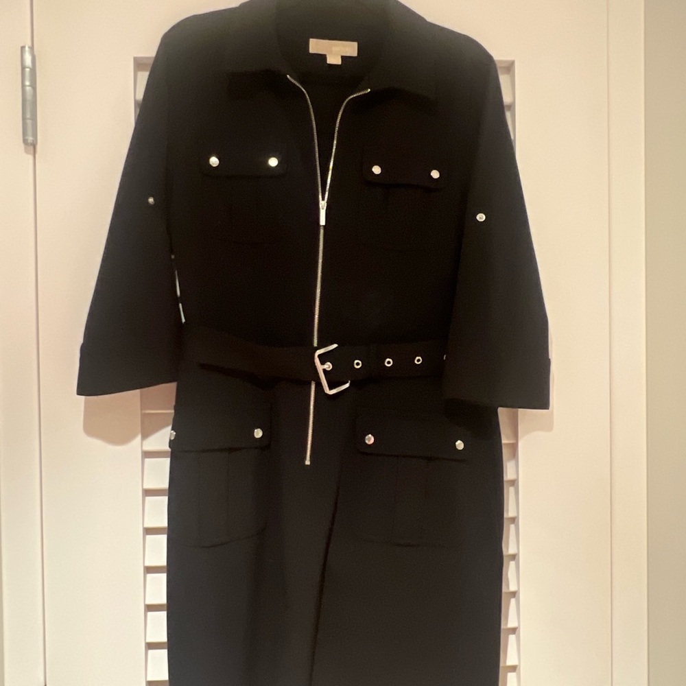 MICHAEL Michael Kors Black Midi Dress